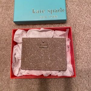 Kate Spade Joeley Glitter Slim Card Holder Gold